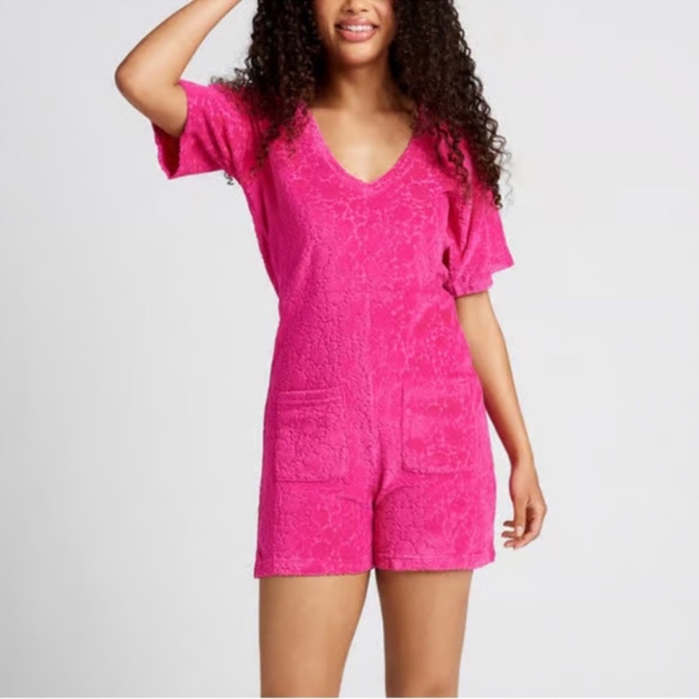 ModCloth velour romper beach coverup NWT